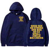 Good Sex No Stress One Boo No Ex Small Circle Big Checks Hoodie