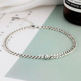 Sterling Silver Smiley Bracelet