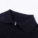 Ribbed Zip Up Sweater
