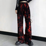 Tie Dye Blood Trousers With Tie