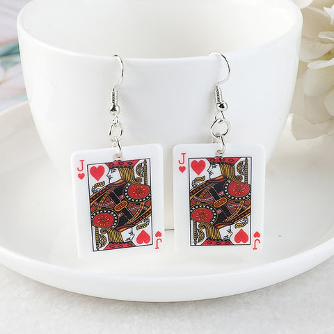 Poker Playing Cards Earrings
