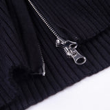 Ribbed Zip Up Sweater