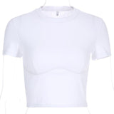 Ribbed Supported Basic Tee