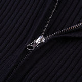 Ribbed Zip Up Sweater