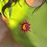 Ying Yang Ribbed Sport Top