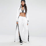 Button Up Side Stripe Trousers