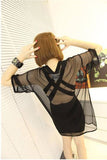 Oversized Long Mesh Tee