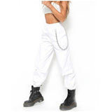 High Waisted Cargo Trousers