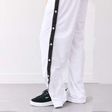 Button Up Side Stripe Trousers