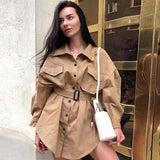 Oversized Cargo Shirt Dress