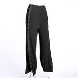 Button Up Side Stripe Trousers