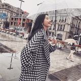 Houndstooth Wool Coat