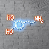 Molecule of Dopamine Neon Light