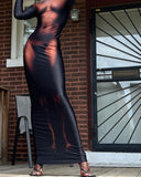 Nude Maxi Dress