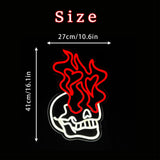 Burning Skull Neon Light