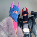 Knitted Devil Balaclava