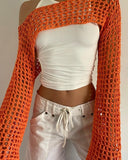 Knitted FIsherman Mesh Sleeves