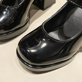 Mary Jane Platform Heeled Shoes