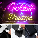Cocktails & Dream Light Sign