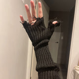 Distressed Knitted Arm Warmers