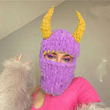 Knitted Devil Balaclava