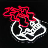 Burning Skull Neon Light