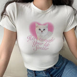 "Here To Make Your Life Sweeter" Cat Tee
