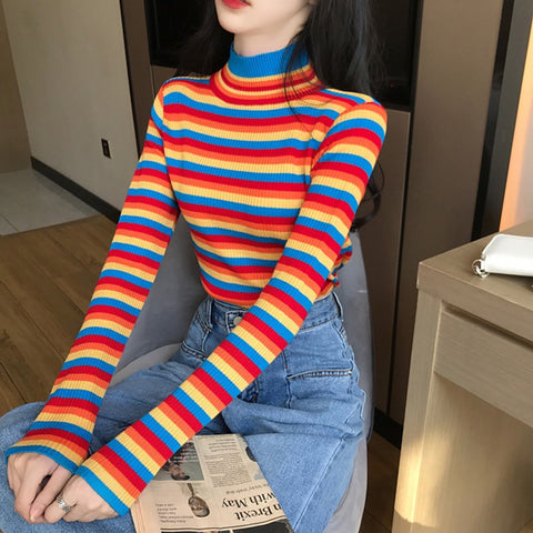 Knitted Rainbow Top