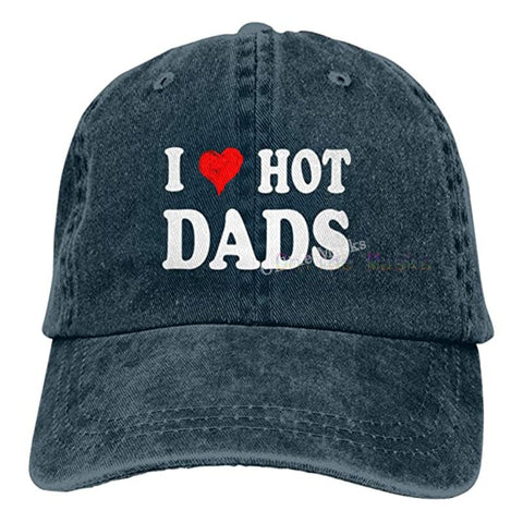 I Love Hot Dads Hat