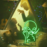Alien Smoking Neon Sign