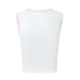 Kiss My Ass Lace Trim Top