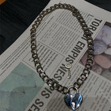Heart Shape Lock & Key Necklace