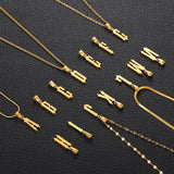 Slim Old English Necklace
