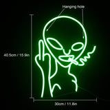 Alien Smoking Neon Sign
