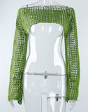 Knitted FIsherman Mesh Sleeves