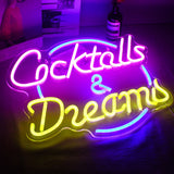 Cocktails & Dream Light Sign