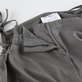 Low Waisted Tie Up Cargo Pants