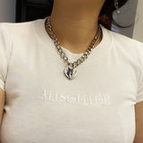 Heart Shape Lock & Key Necklace