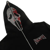 Insomnia Scream Rhinestone Zip Up Hoodie