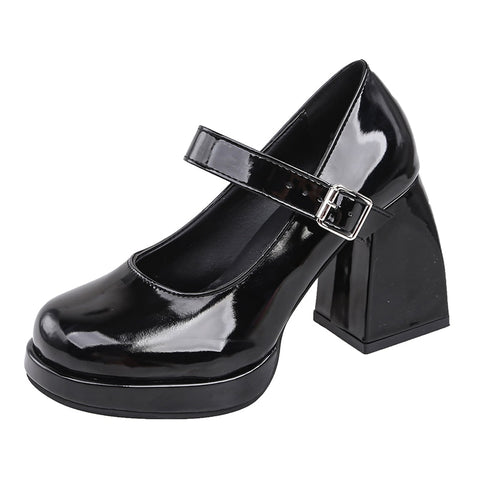 Mary Jane Platform Heeled Shoes