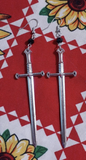 SILVER SWORD EARRINGS
