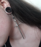 SILVER SWORD EARRINGS