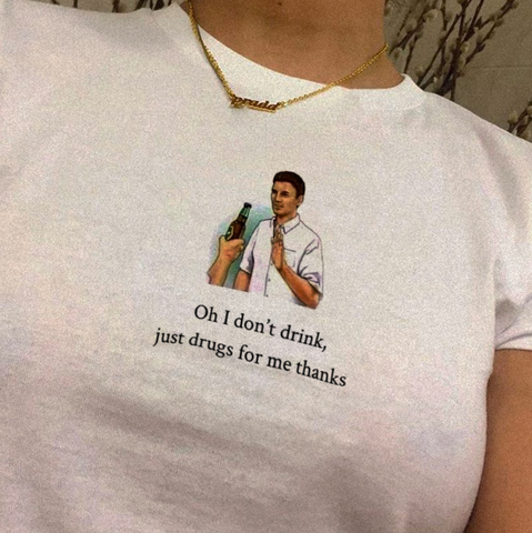 "No Drink Just Drug" Tee