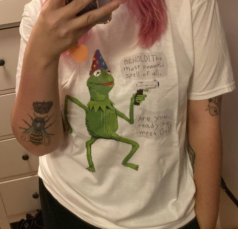 "Are You Ready To Meet God? Kermit" Tee