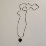 Purple Crystal Heart Necklace