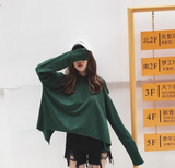 Slit Back Hooded Sweatshirt