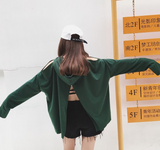 Slit Back Hooded Sweatshirt