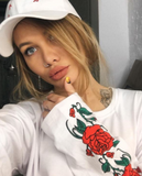 Rose Printed Long Sleeve Tee