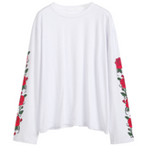 Rose Printed Long Sleeve Tee