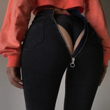 Back Zipper Jeans